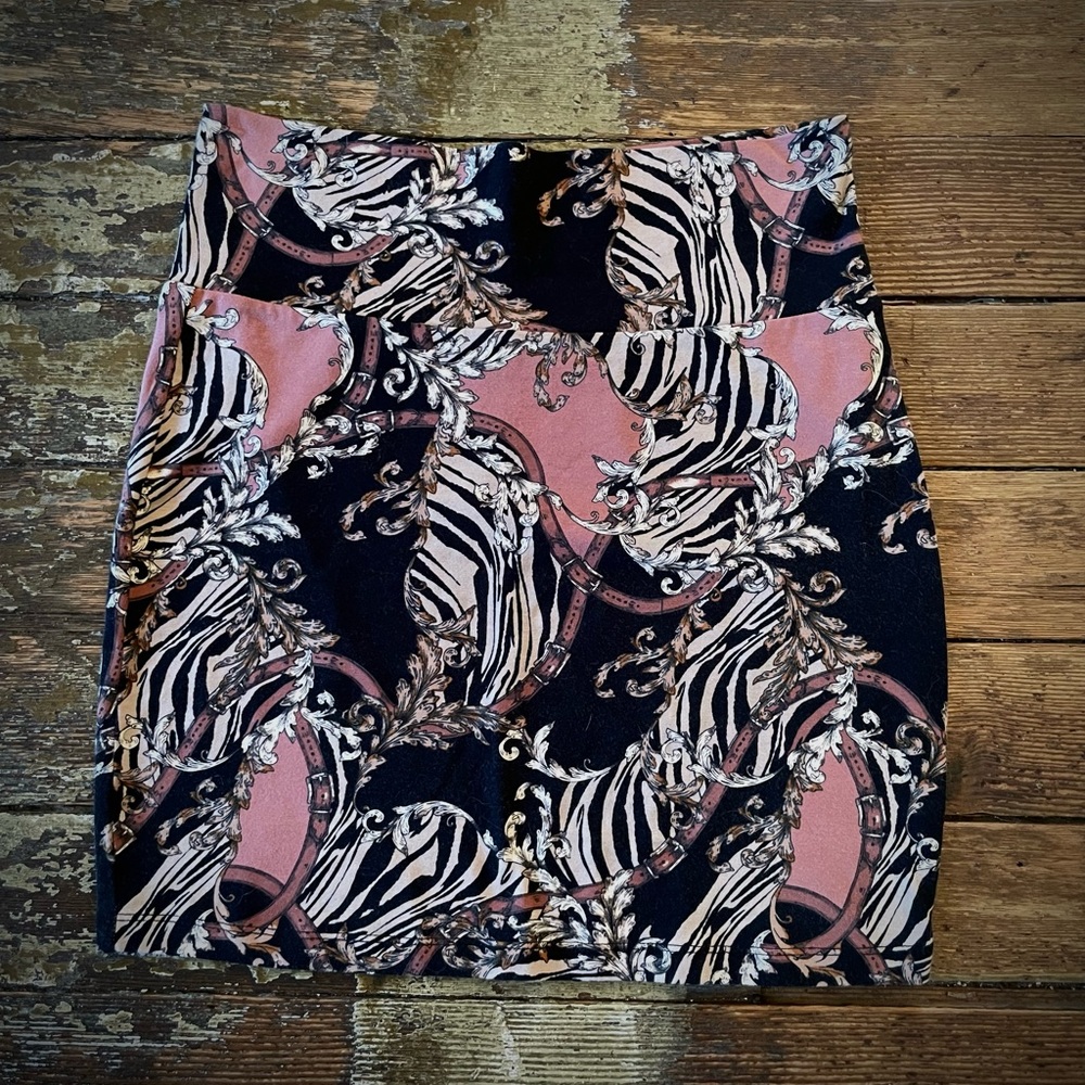 Charlotte Russe Graphic Skirt (Size M)